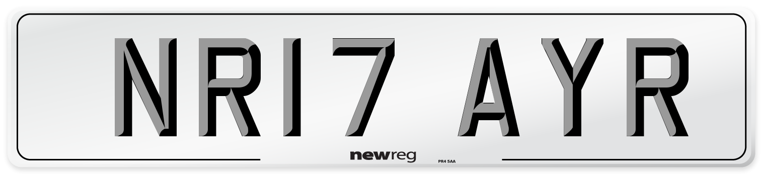 NR17 AYR Number Plate from New Reg